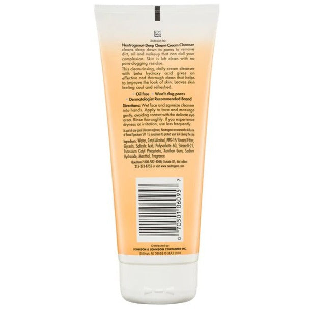 Neutrogena Deep Clean Cream Facial Cleanser 200g