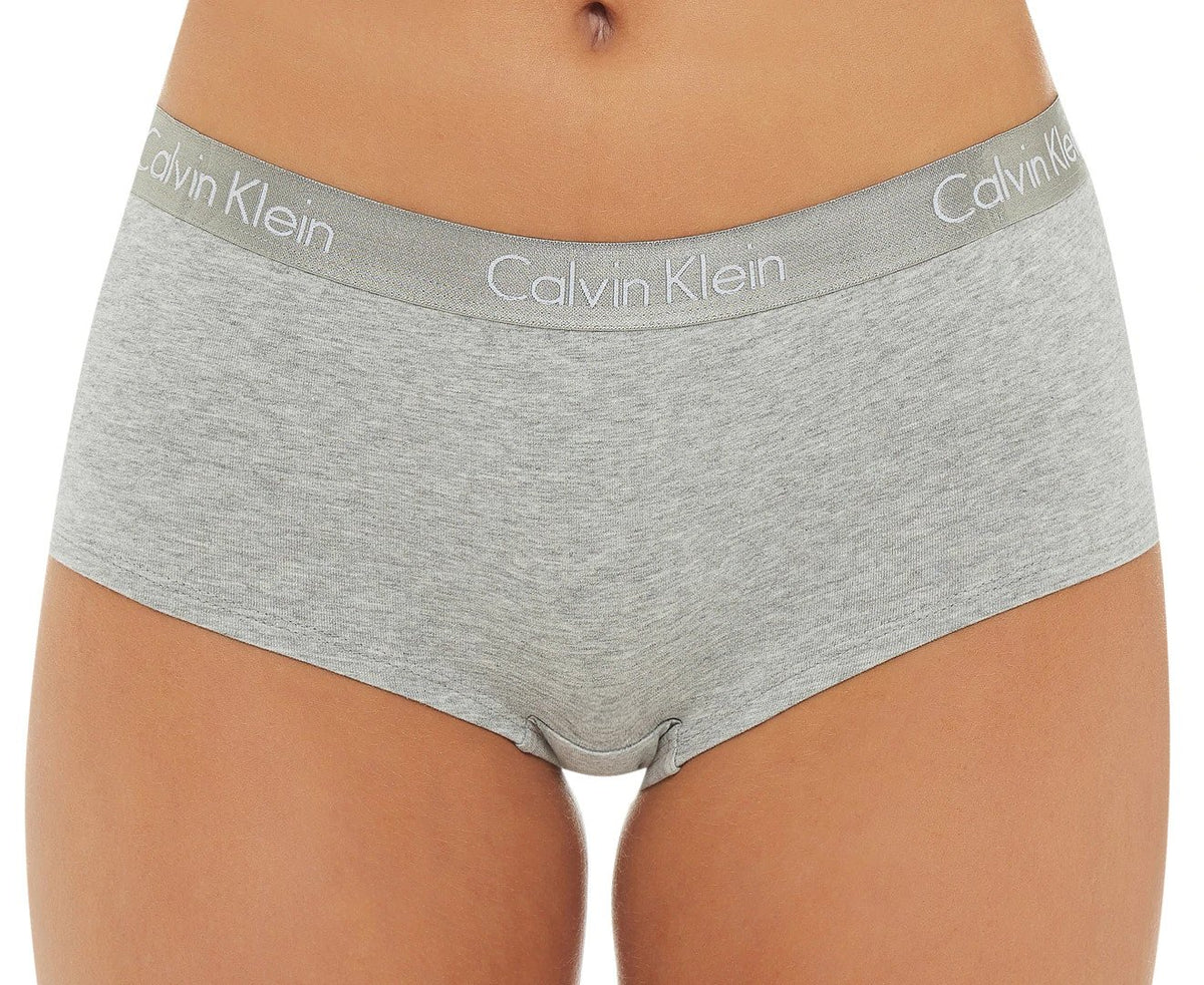 Calvin Klein Women's Motive Cotton Boyshorts 3-Pack - Black/Red/Grey Heather