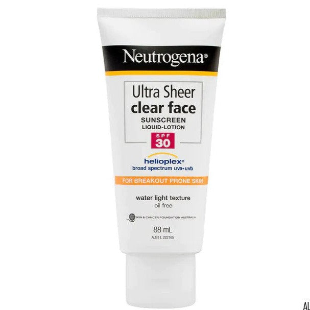 Neutrogena Ultra Sheer Clear Face Lotion Sunscreen SPF30 88mL