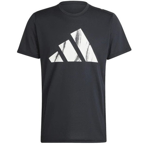 Adidas Men's Run It Badge of Sport Tee / T-Shirt / Tshirt - Black