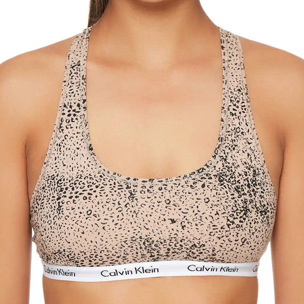 Calvin Klein Women's Carousel Unlined Bralette - Cheetah