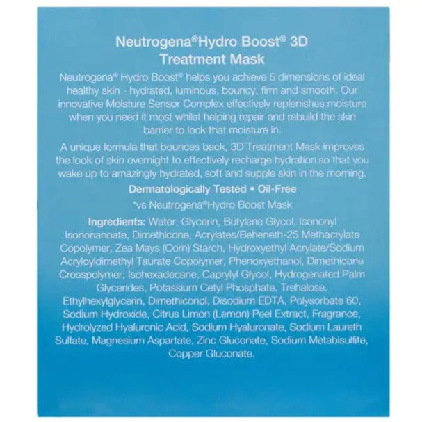Neutrogena Hydro Boost 3D Treatment Mask 50g