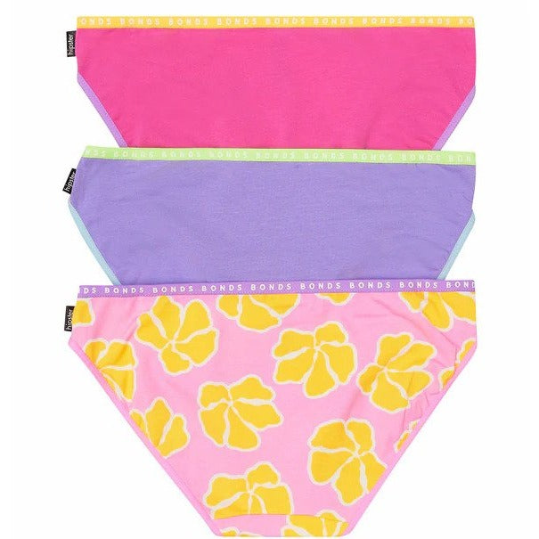 Bonds Women's Hipster Bikini Briefs 3-Pack - Sweet Summer/Prince Purple/Berry Kisses