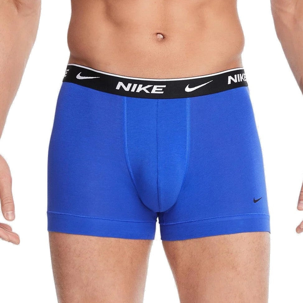 Nike Mens 3-Pack Everyday Cotton Stretch Trunks - Hyper Royal, Mandarin & Green