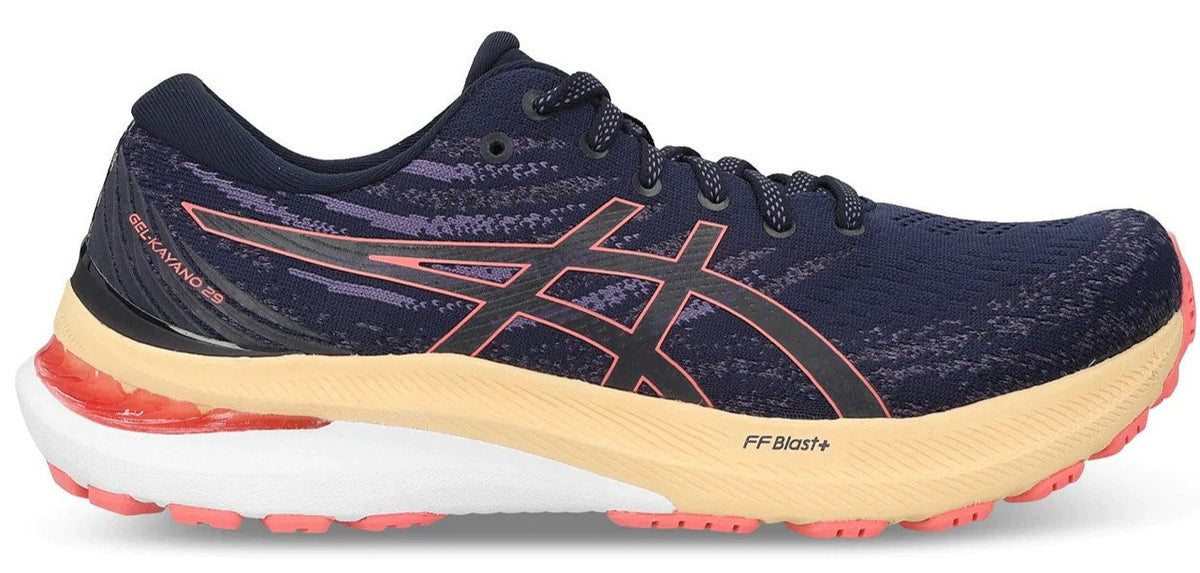 ASICS Women's GEL-Kayano 29 Running Shoes - Midnight/Papaya