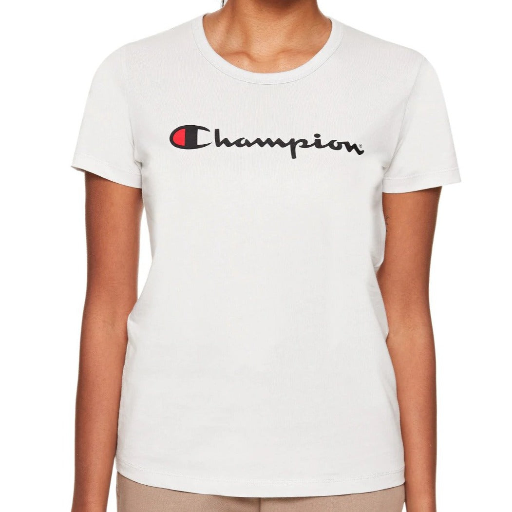 Champion Women's Script Tee / T-Shirt / Tshirt - Oakmeal