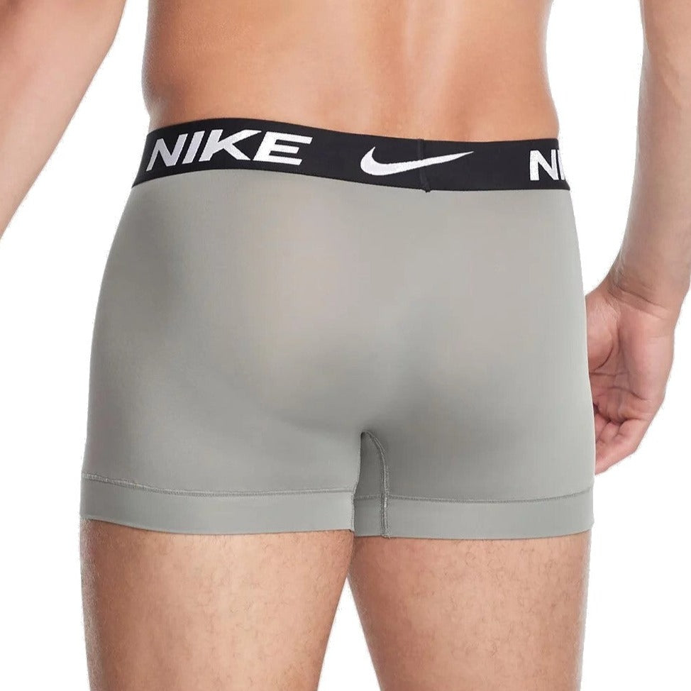 Nike Mens 3-Pack Essential Microfiber Trunks - Dark Stucco, Court Blue & Dark Red