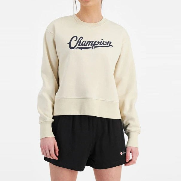 Champion Women's Sports Graphic Pullover Sweatshirt - Oat Milk Latte