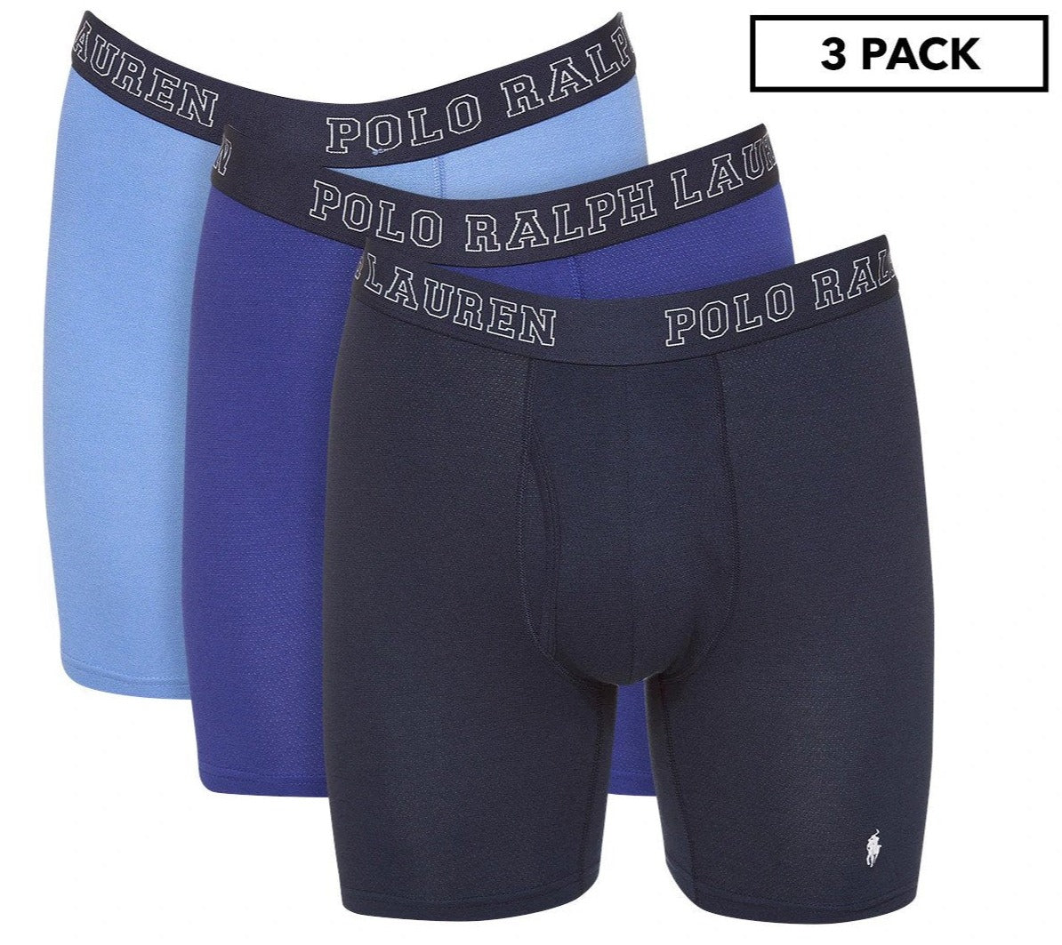 Polo Ralph Lauren Breathable Mesh Boxer Briefs 3-Pack - Cruise Navy/Blue