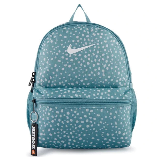 Nike Kids' 11L Brasilia JDI Mini Animal Spots Backpack - Worn Blue/White