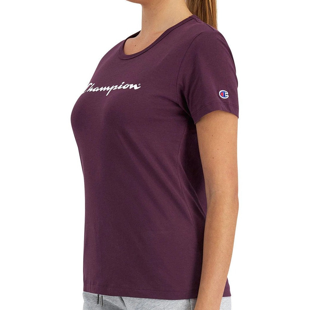 Champion Women's Script Logo Short Sleeve Tee / T-Shirt / Tshirt - Higher Love
