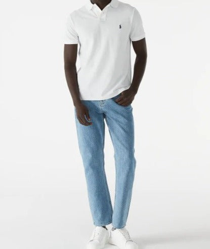 Polo Ralph Lauren Men's Basic Mesh Short Sleeve Slim Fit Polo Shirt - White