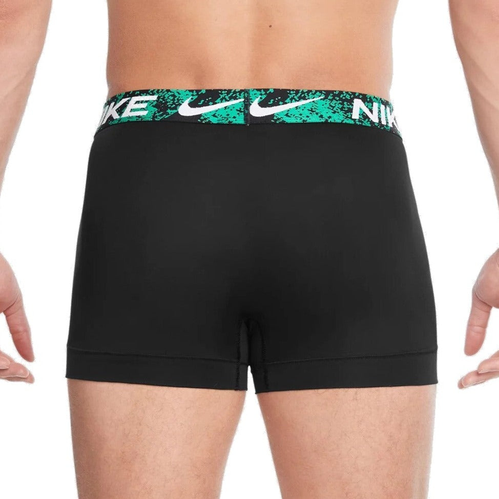 Nike Mens Dri Fit Essential Micro Trunk 3Pk - Black/ Uni Blue/ Wolf Grey