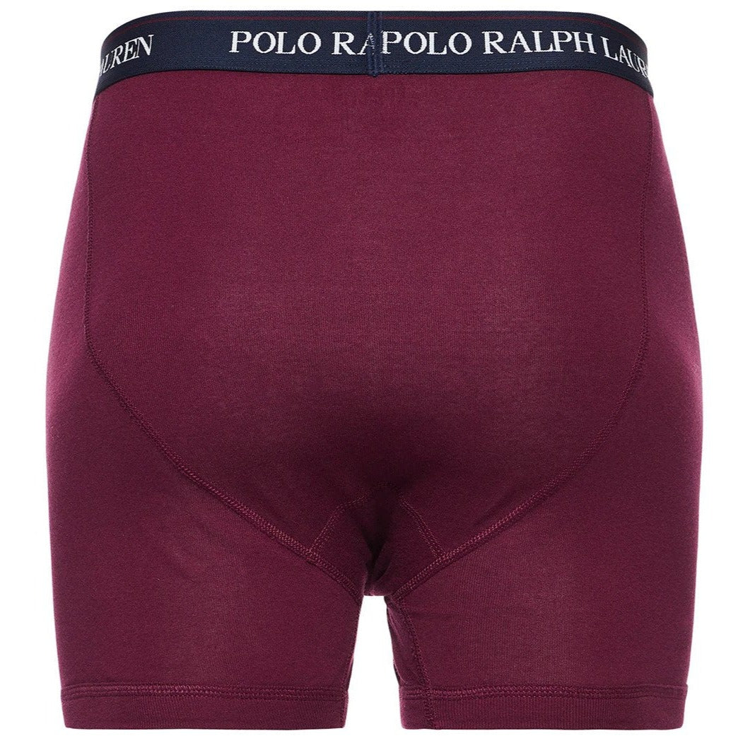 Polo Ralph Lauren Men's Classic Fit Boxer Briefs 3-Pack - Navy/Wine/Heather