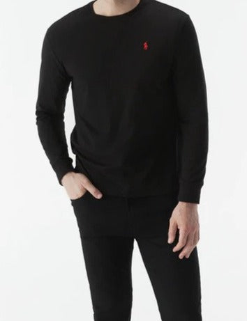 Polo Ralph Lauren Men's Classics Long Sleeve Tee / T-Shirt / Tshirt - Polo Black