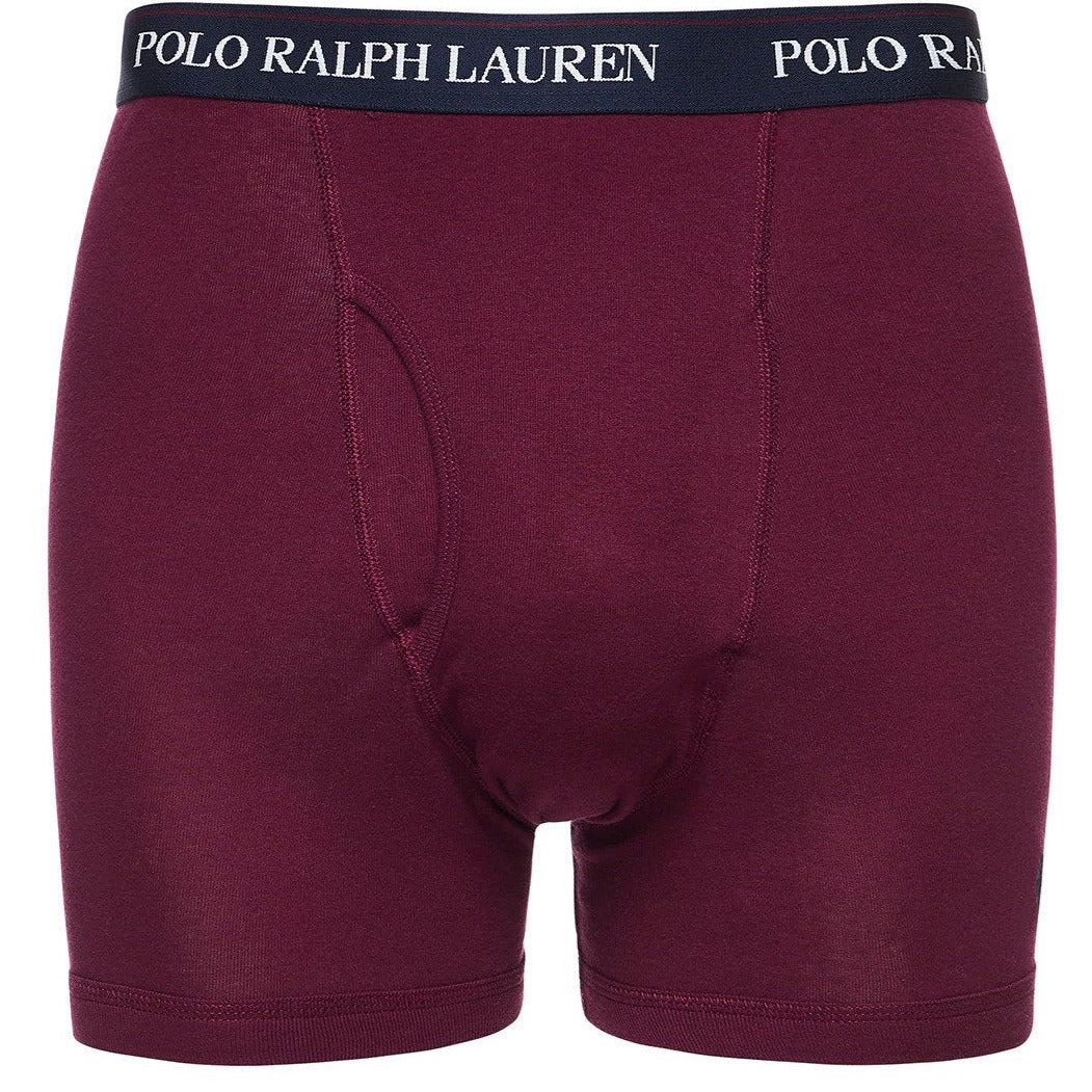 Polo Ralph Lauren Men's Classic Fit Boxer Briefs 3-Pack - Navy/Wine/Heather