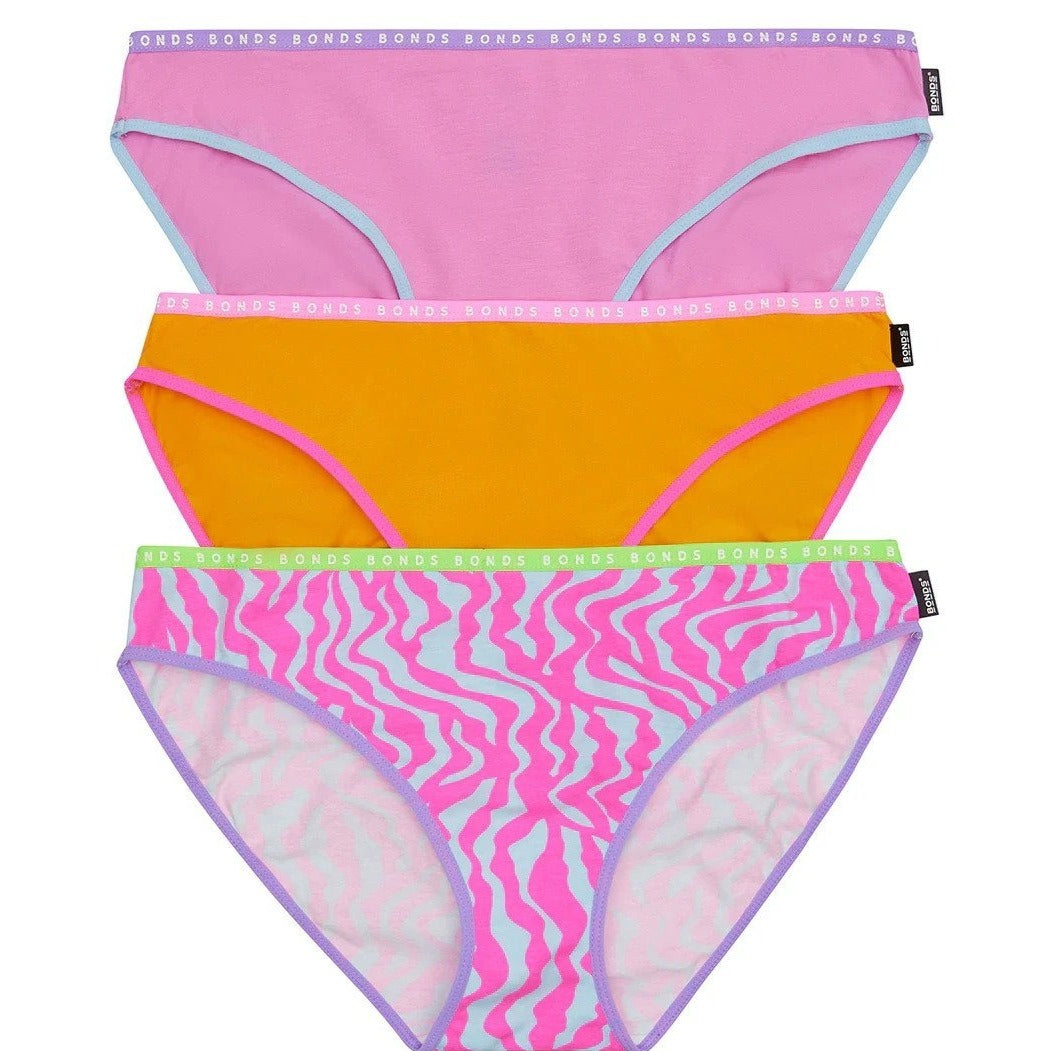 Bonds Women's Hipster Bikini Briefs 3-Pack - Hit Refresh/Juicy Fruity/Berry Sorbet