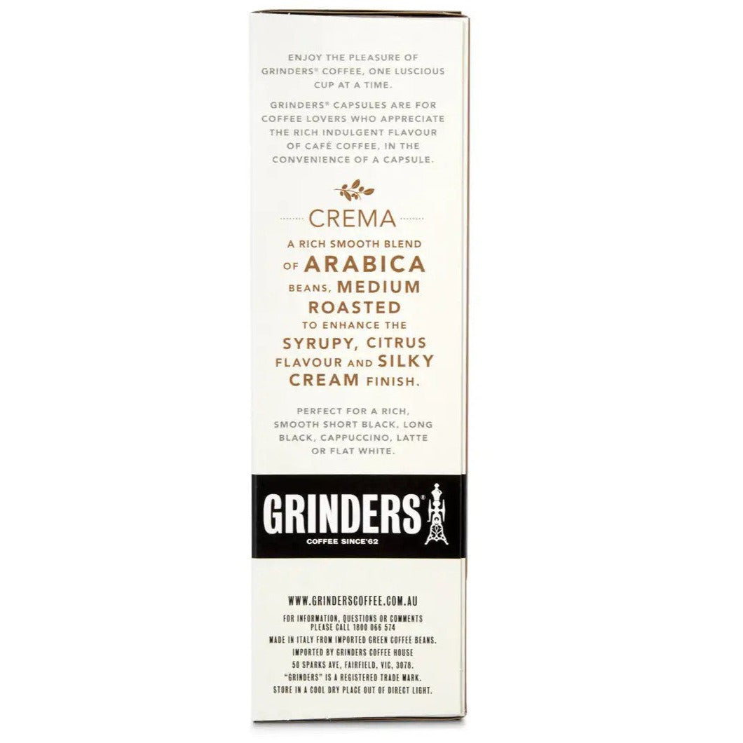 8 x Grinders Crema Caffitaly Coffee Capsules 10pk