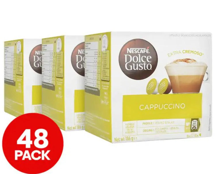 3 x 16pk Nescafé Dolce Gusto Cappuccino Coffee Capsules