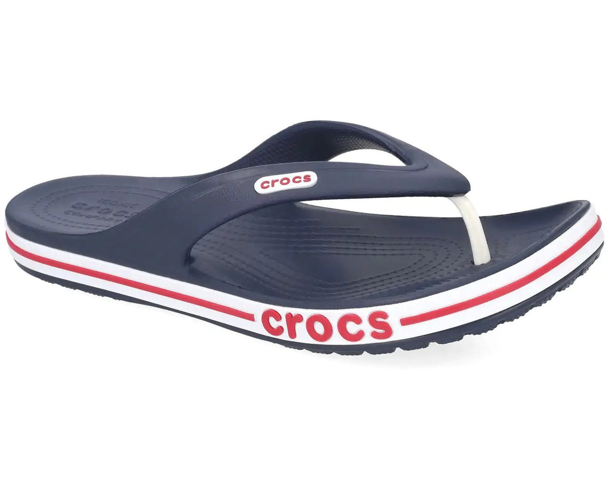 Crocs Unisex Bayaband Flip Sandals - Navy/Pepper