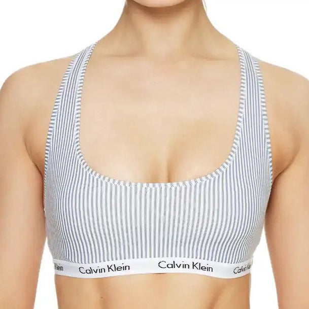 Calvin Klein Women's Carousel Unlined Bralette - Stripe/Denim