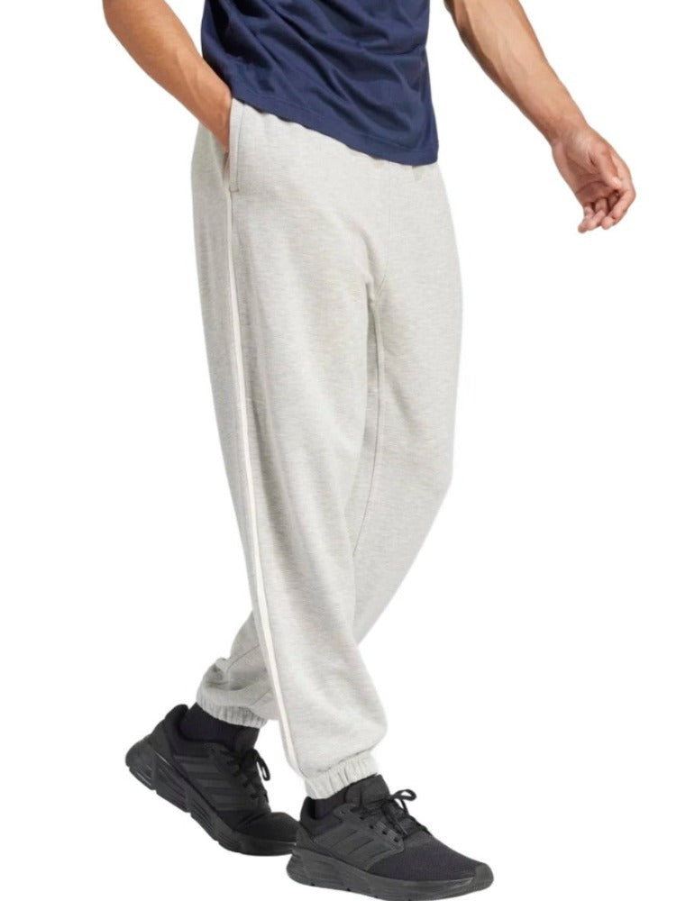 Adidas Mens Sportswear Lounge French Terry Colored Mélange Pants - Grey