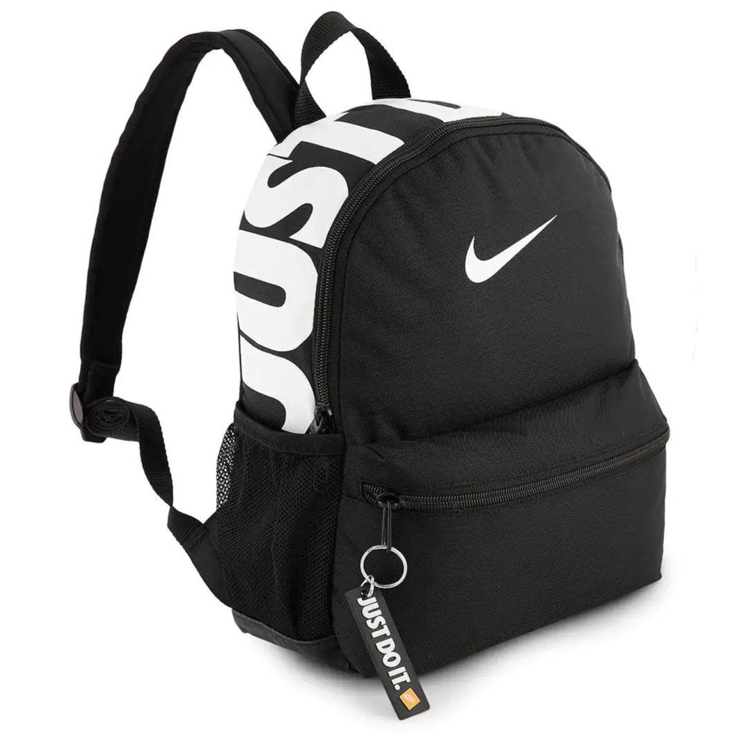 Nike Kids' 11L Brasilia Just Do It Mini Backpack - Black/White