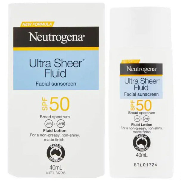 Neutrogena Ultra Sheer Face Fluid Sunscreen SPF50 40mL