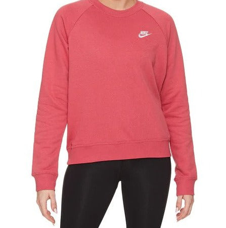 Nike Women's Essential Fleece Crew Sweatshirt - Archaeo Pink/White