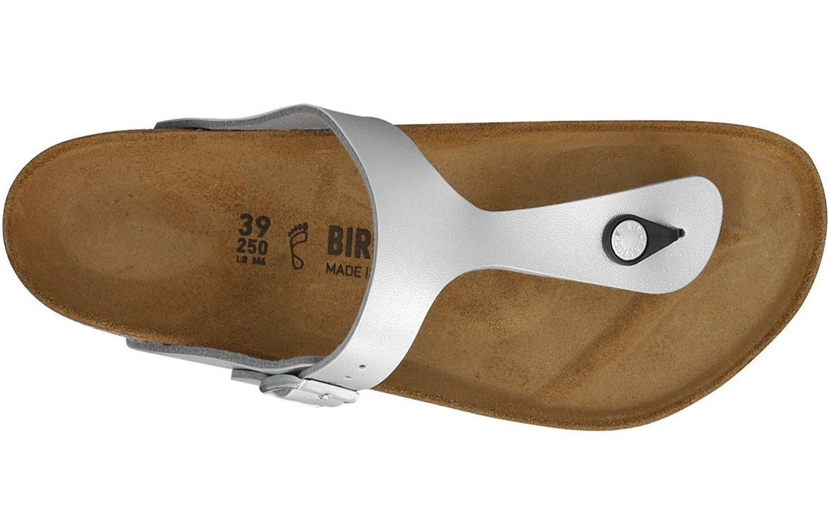 Birkenstock Unisex Gizeh Regular Fit Sandals - Silver