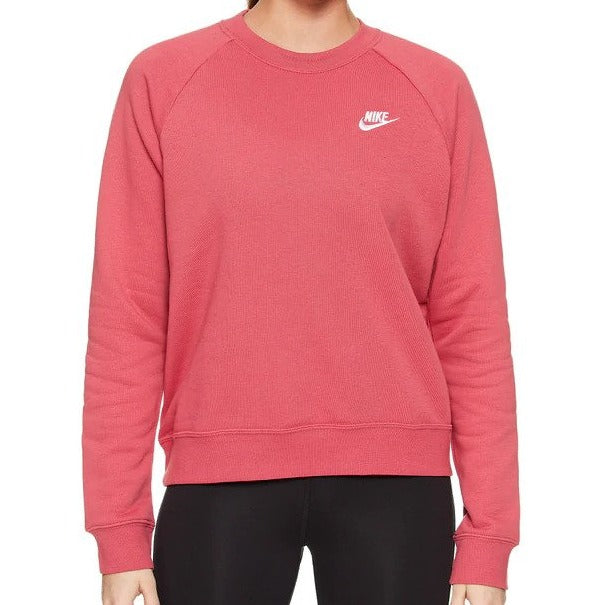 Nike Women's Essential Fleece Crew Sweatshirt - Archaeo Pink/White