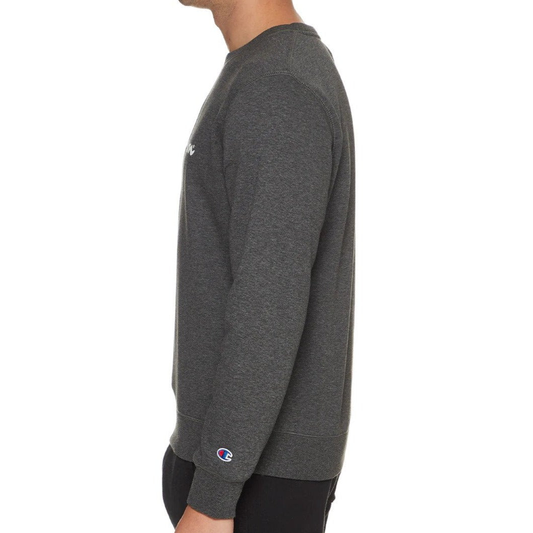 Champion Men's Script Crew Sweatshirt - Granite Heather