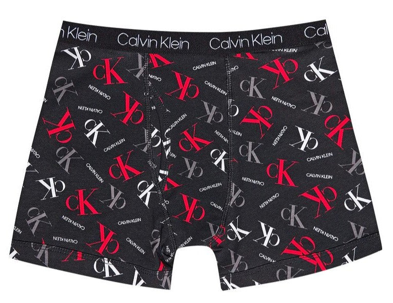 Calvin Klein Boys' Cotton Stretch Boxer Briefs 3-Pack - Black/Grey/Red