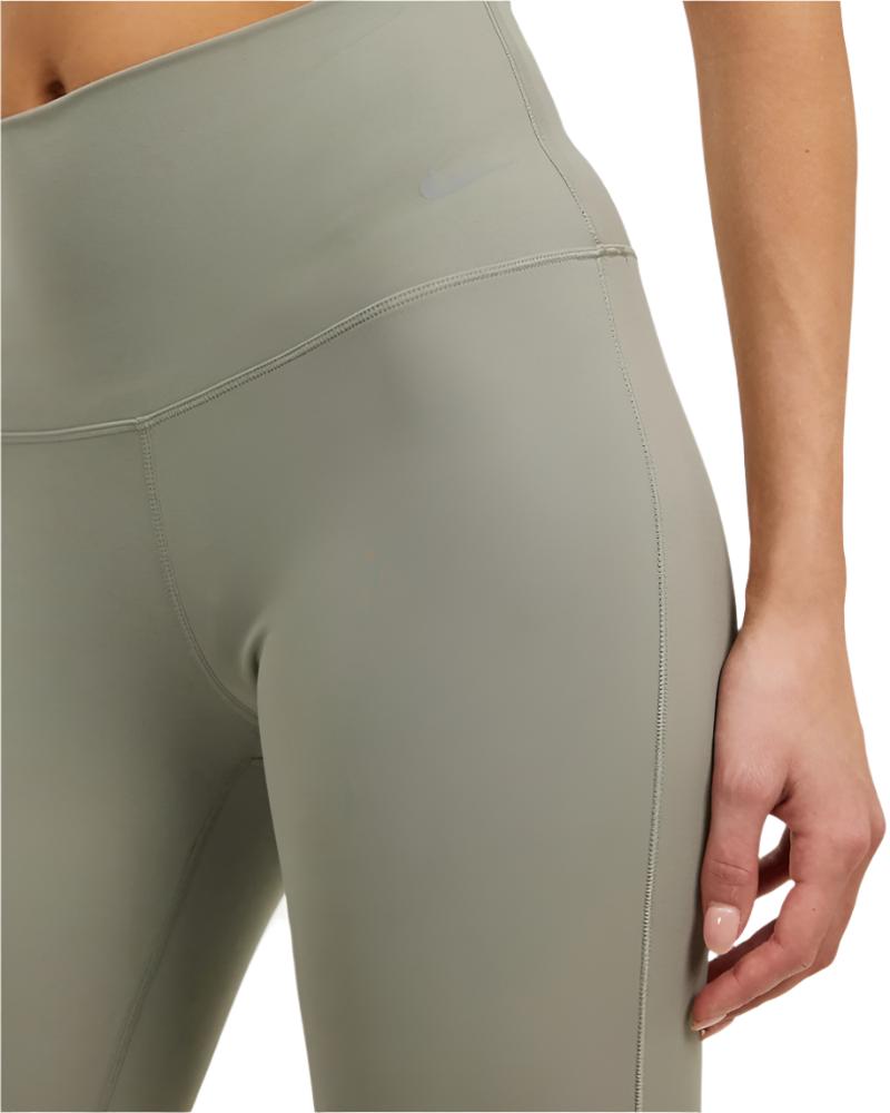 Nike Women's Dri-FIT Zenvy High-Waisted Flared Leggings - Light Army & Black