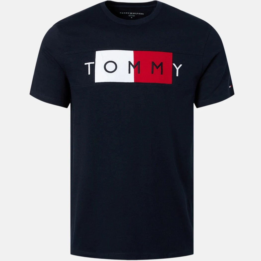 Tommy Hilfiger Men's Corp Tino Short Sleeve Tee / T-Shirt / Tshirt - Sky Captain