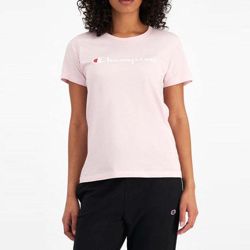 Champion Women's Script Tee / T-Shirt / Tshirt - Pink Moon