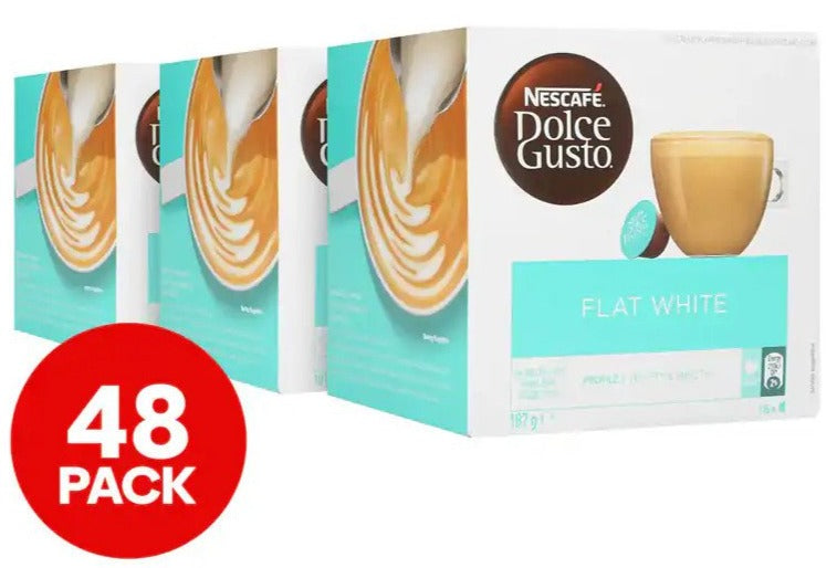 3 x 16pk Nescafé Dolce Gusto Flat White Coffee Capsules