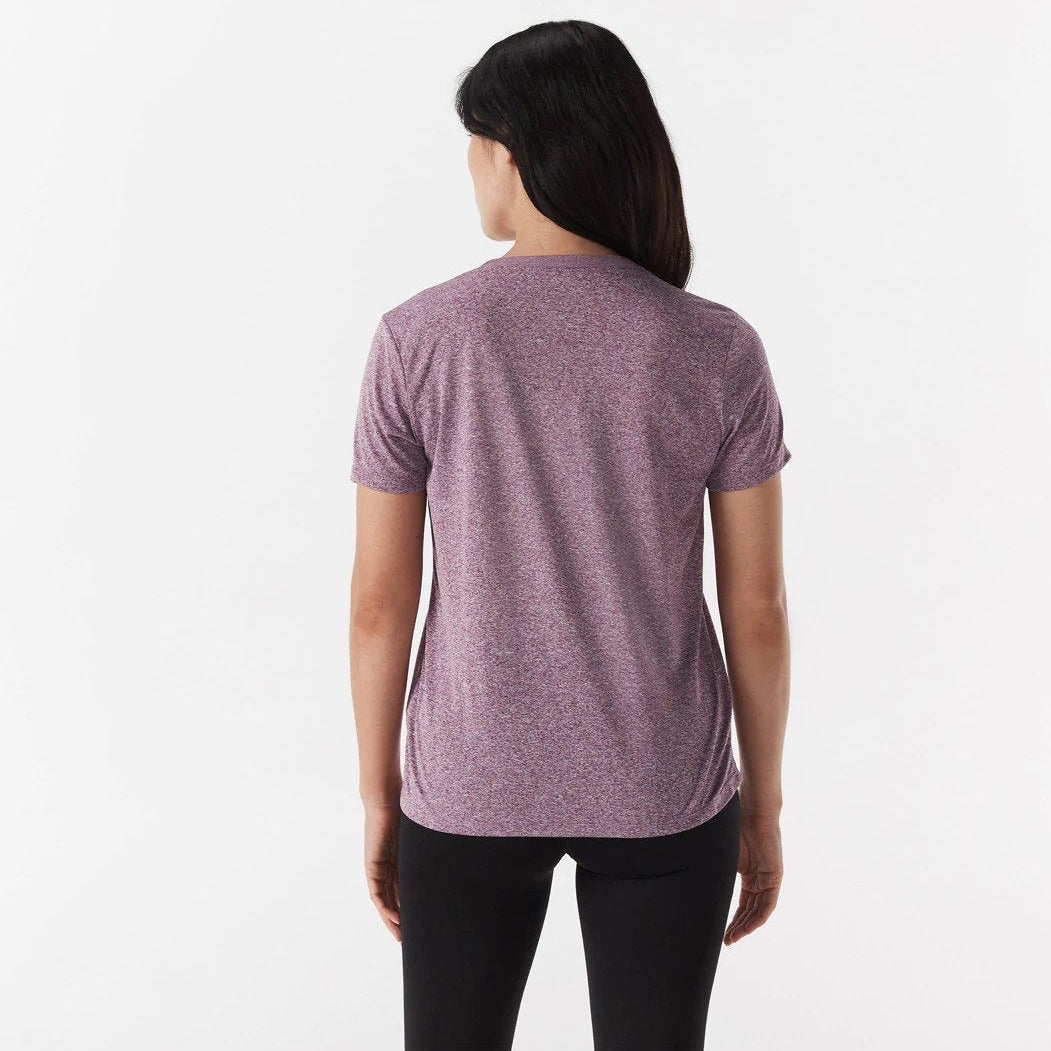 Nike Women's Dri-FIT Tee / T-Shirt / Tshirt - Viotech/Pure Heather/White