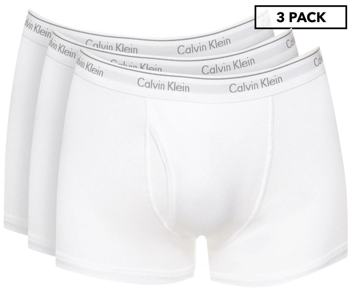 Calvin Klein Men's Cotton Trunks 3-Pack - White