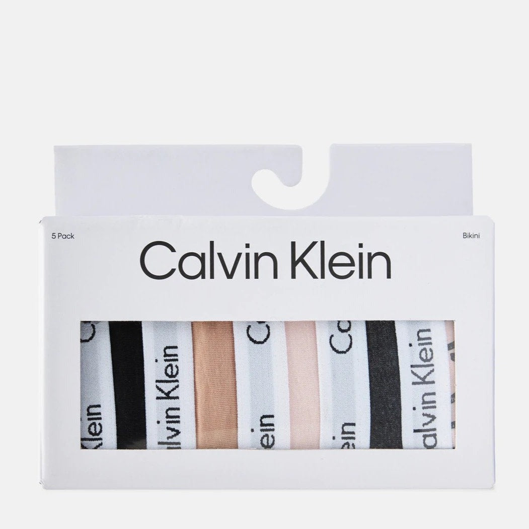 Calvin Klein Women's Carousel Bikini Briefs 5-Pack - Black/Cedar/Nymph's Thigh/Charcoal Heather/Sketchbook