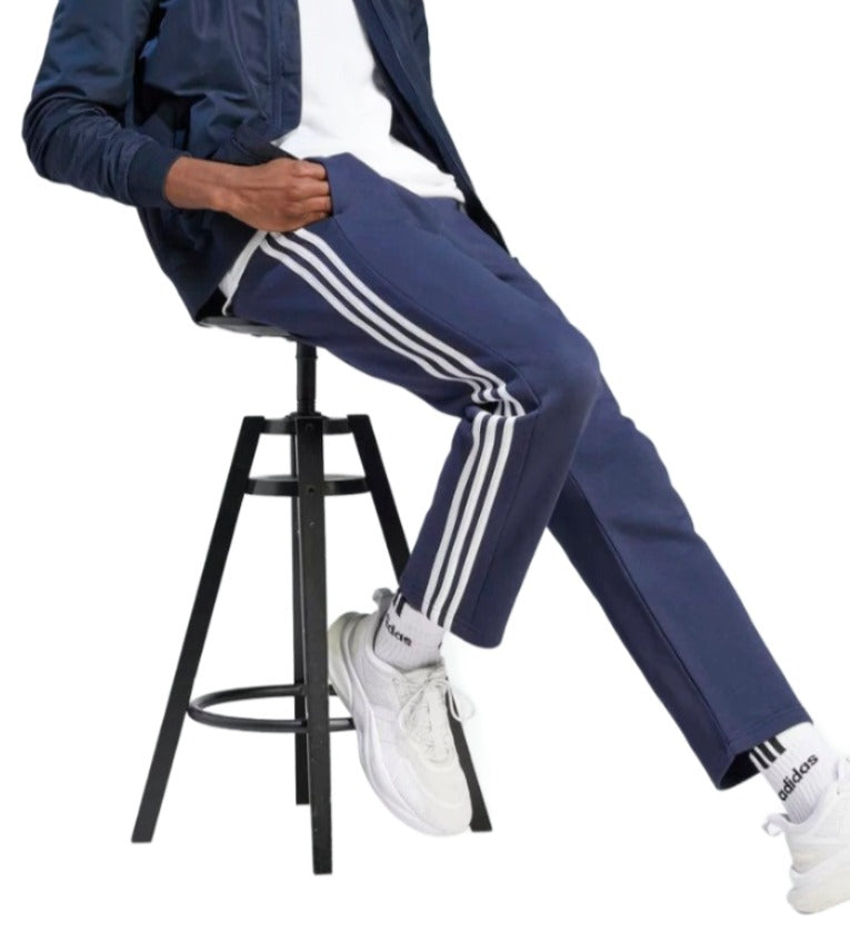 Adidas Mens Sportswear Essentials 3-Stripes Open Hem Fleece Pants - Legend Ink
