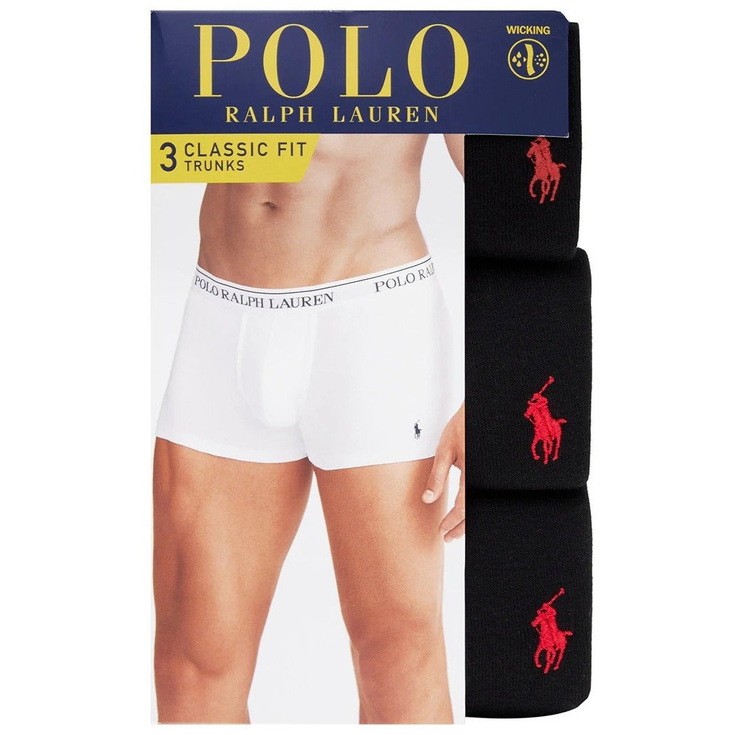Polo Ralph Lauren Men's Classic Fit Cotton Trunk 3-Pack - Black