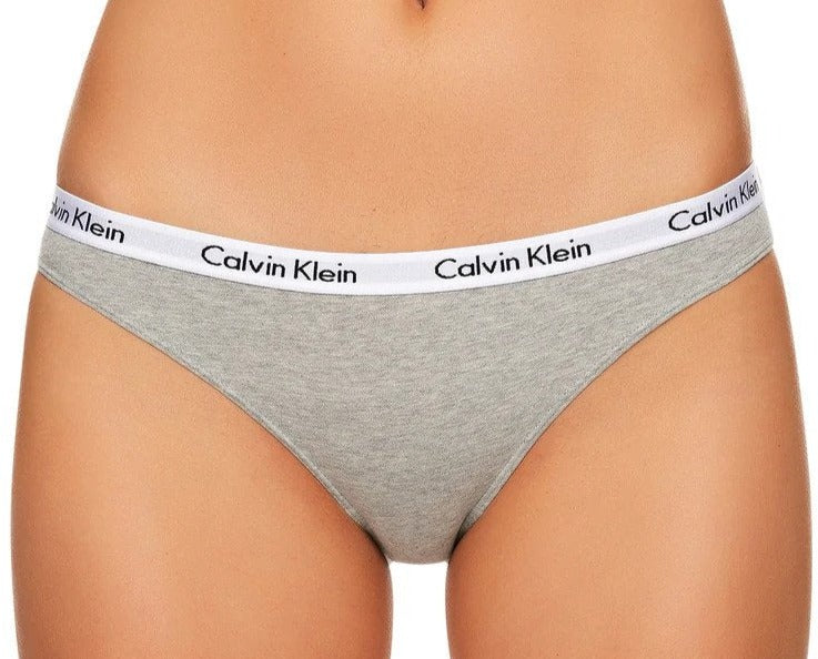 Calvin Klein Women's Carousel Bikini Briefs 3-Pack - Grey Heather/Black/Cedar