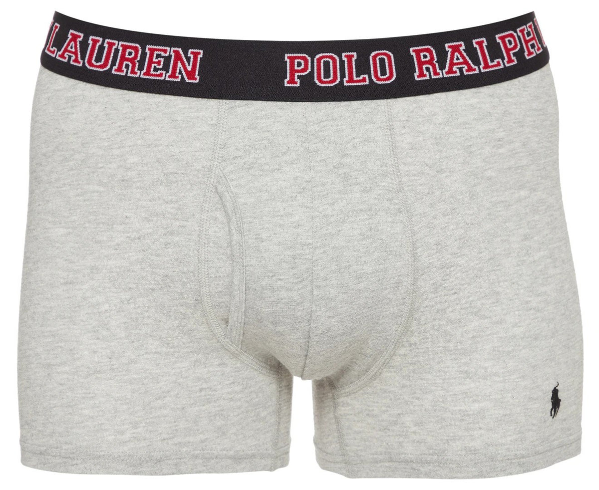 Polo Ralph Lauren Breathable Mesh Trunks 3-Pack - Polo Black/Red/Grey Heather