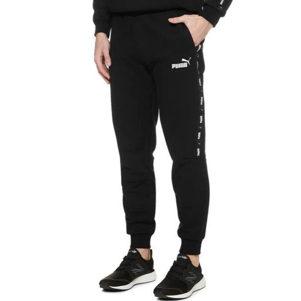Puma Men's Essentials+ Tape Sweatpants / Tracksuit Pants - Puma Black