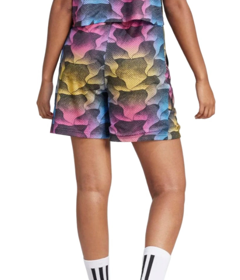 Adidas Sportswear Womens Tiro Print Mesh Summer Shorts - Multicolor