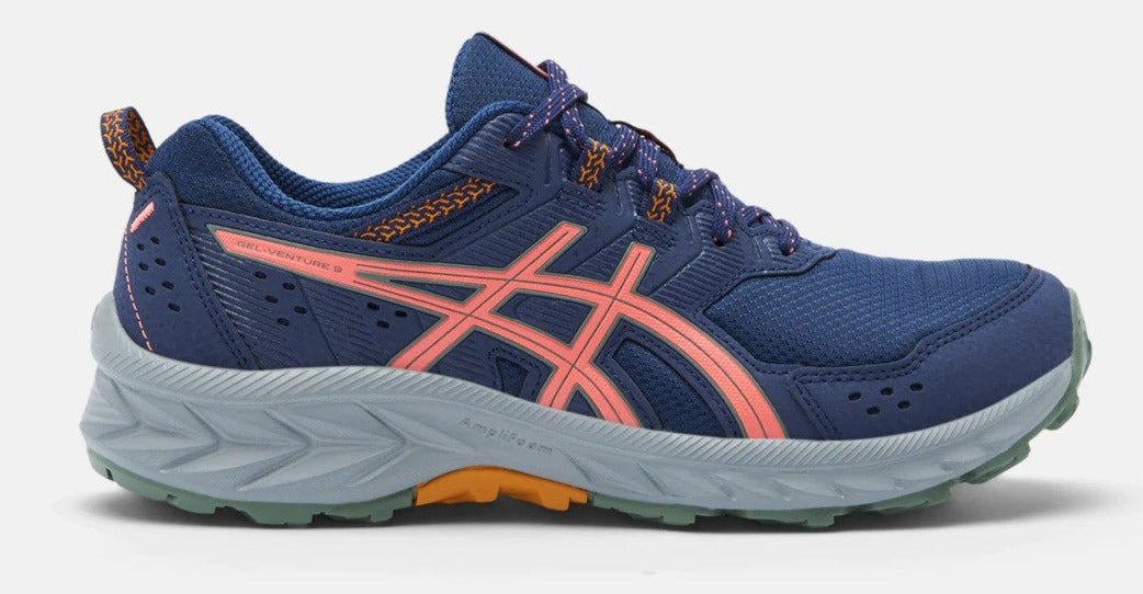 ASICS Women's GEL-Venture 9 Trail Running Shoes - Indigo Blue/Papaya