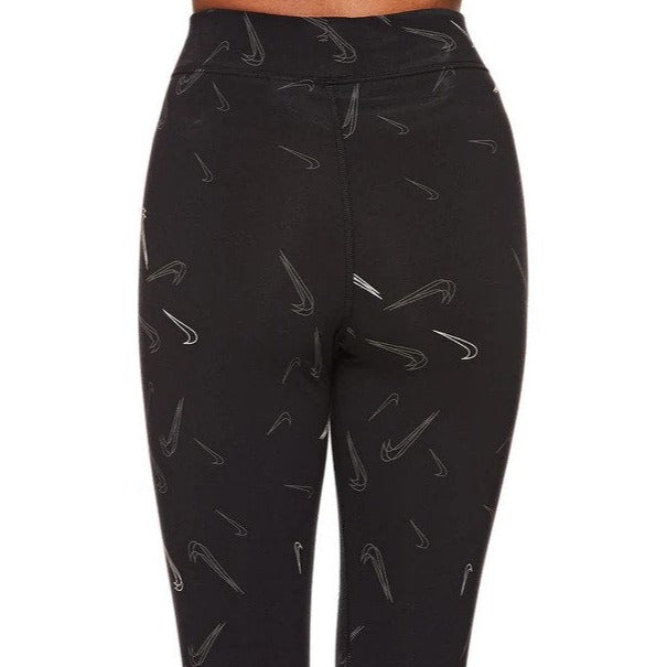 Nike Sportswear Women's High-Waisted AOP Dance Tights / Leggings - Black/White