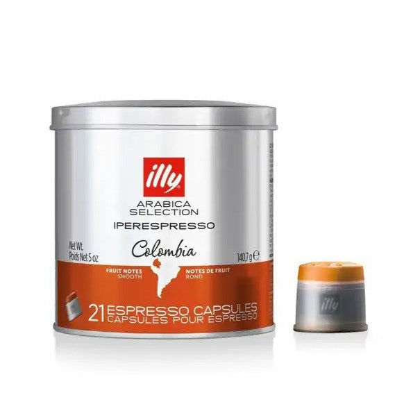 21pc Illy 140g Colombia iperEspresso Arabica Coffee Capsules f/ Francis Machine
