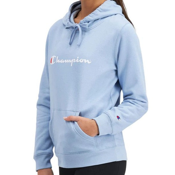 Champion Women's Script Hoodie - Melbourne Rain
